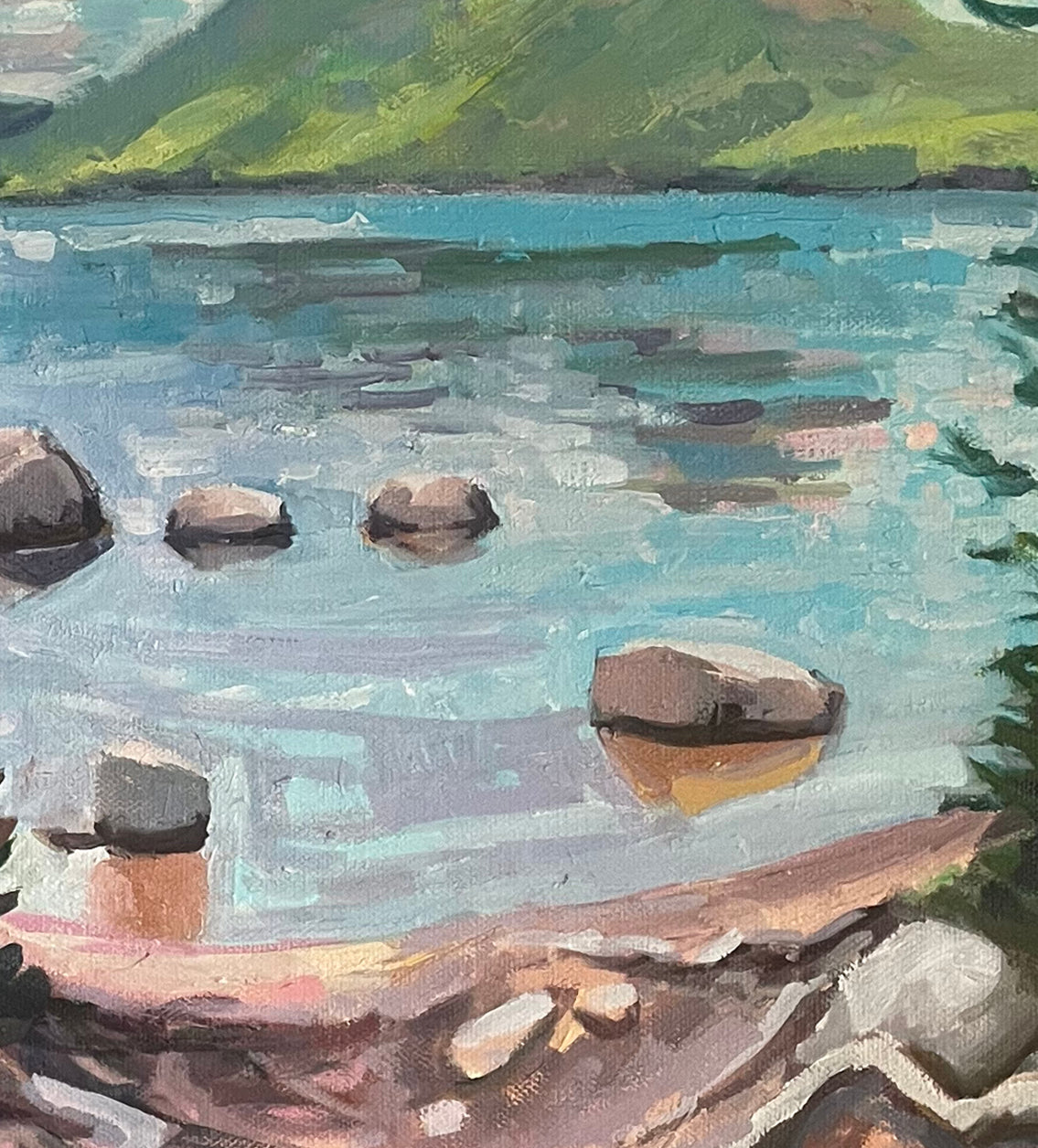 Afternoon at Jordan Pond, 18 x 24 inches
