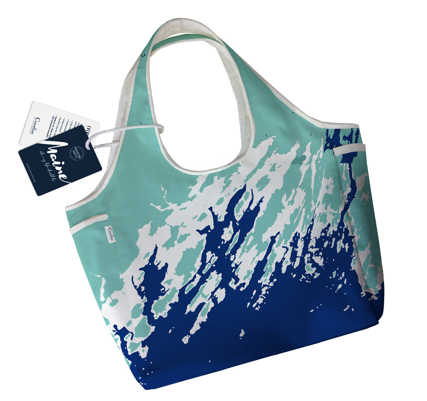 Maine Coast Boho Tote, Casco Bay to Boothbay