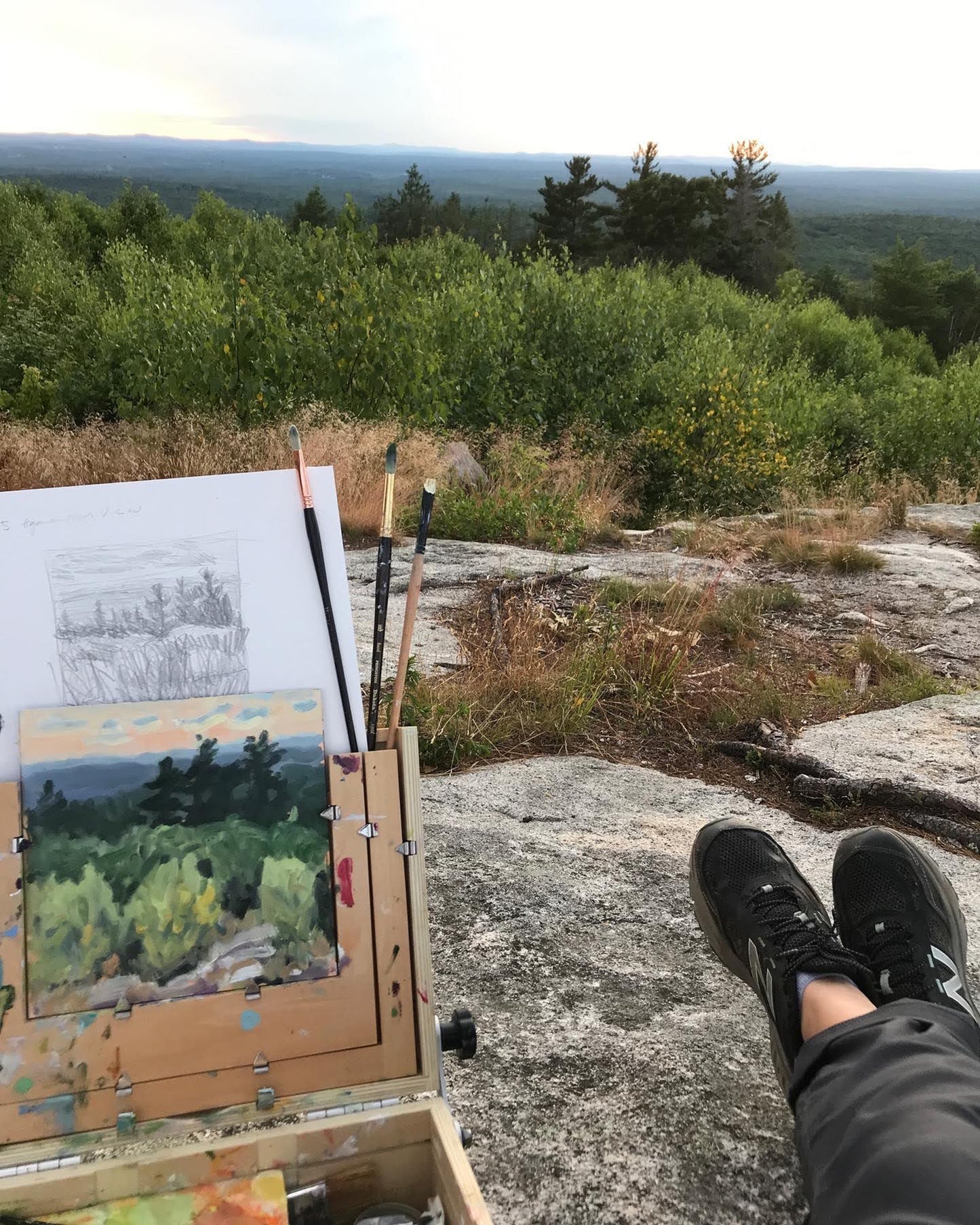Looking West toward New Hampshire From Mt. Agamenticus at Sunset