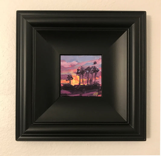 Sunrise over Pass-A-Grille, 10.5"x10.5" inches with frame