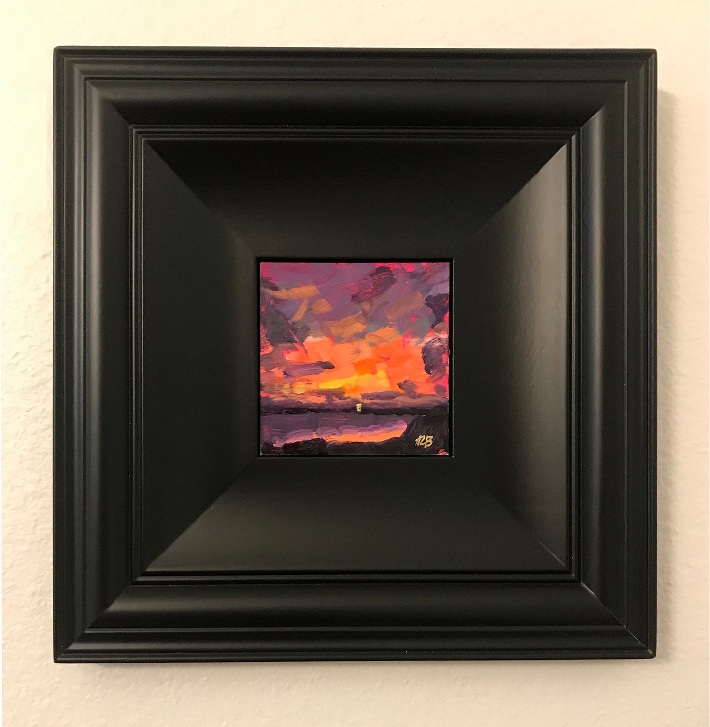 Sunset over Shell Key Preserve, Framed, Oil on Panel
