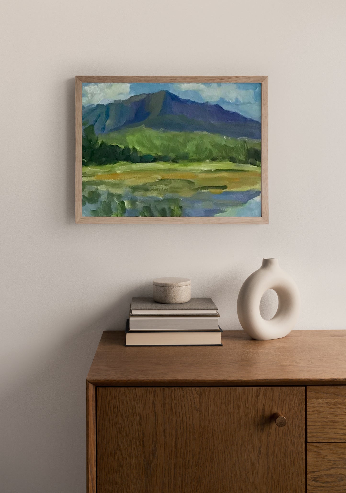 View of MT. Katahdin from Compass Pond (Print)