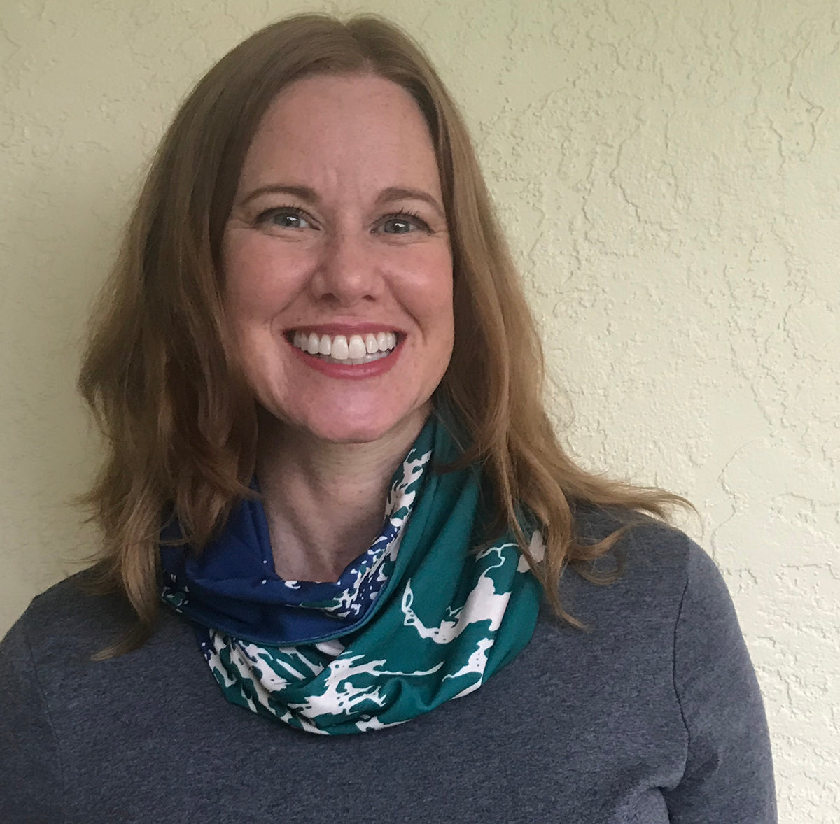 NEW Coastline Multi-Way Mini Infinity Scarf, Coastal Pine + Dark Turquoise