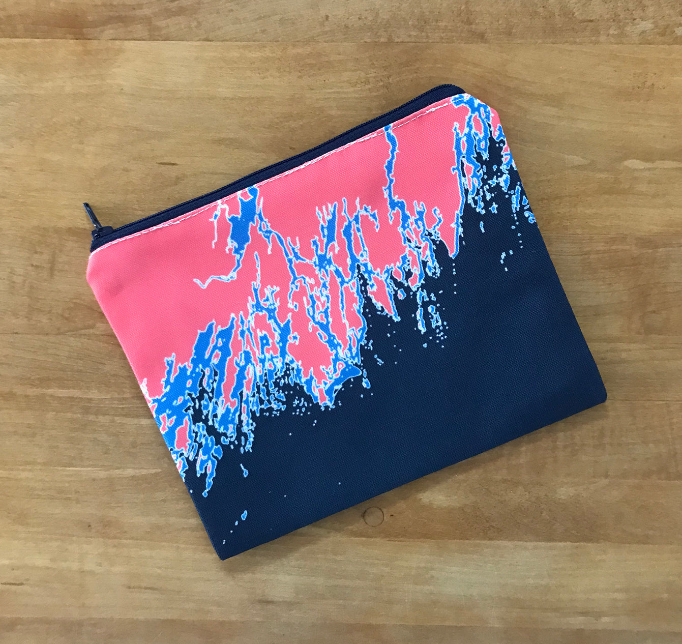 Zippered Pouch, Coral