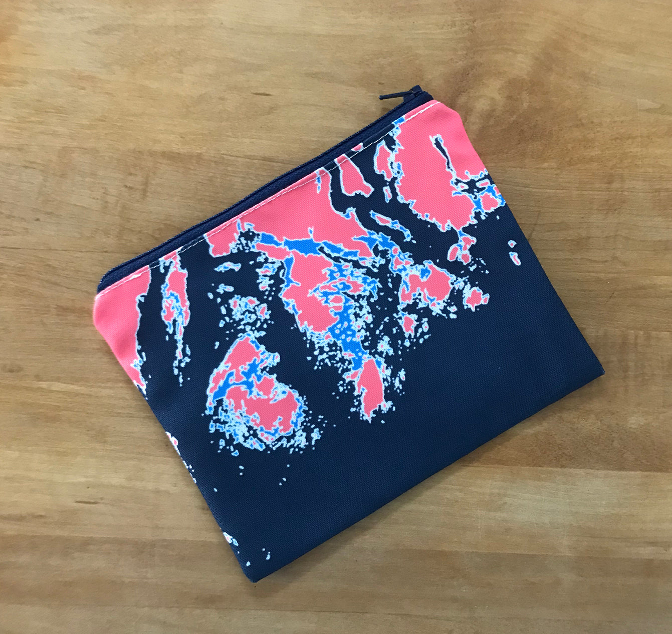 Zippered Pouch, Coral
