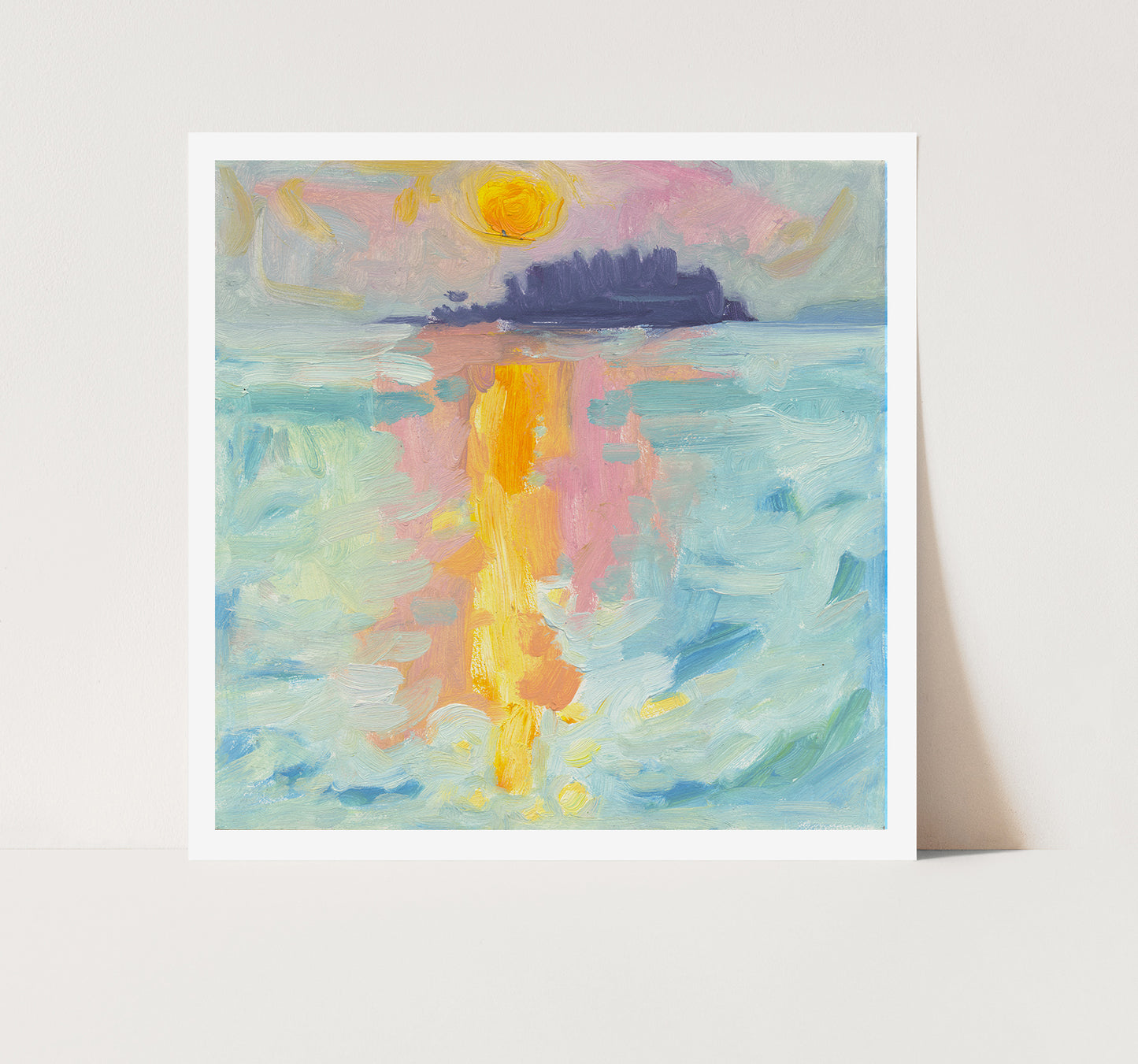Yellow Sunrise over Penobscot Bay (Print)