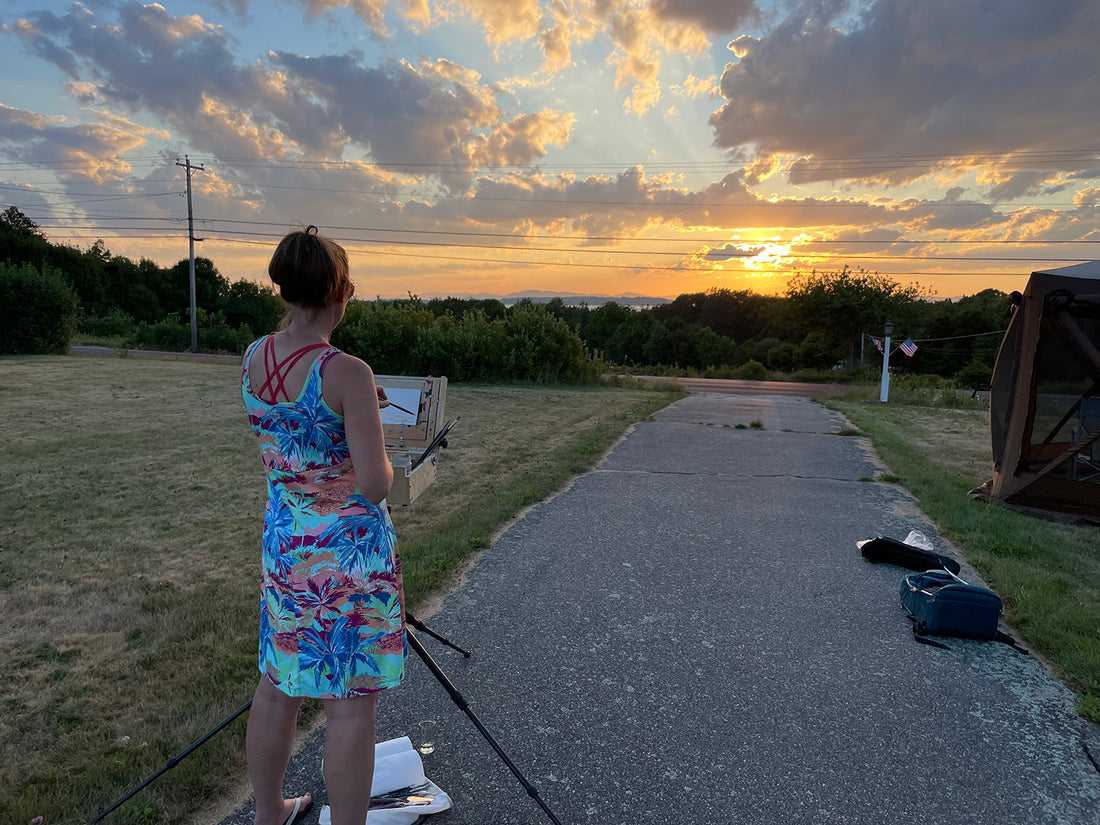 Sunset on Deer Isle // 30 Days, 30 Paintings