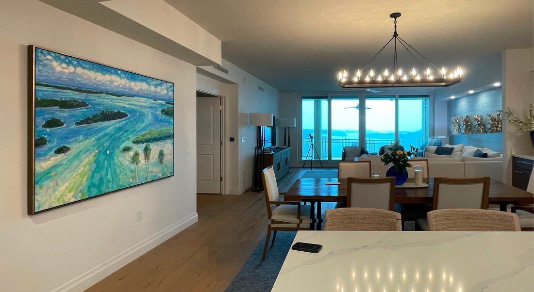 A Six-Foot Custom Painting for a Waterfront Interior
