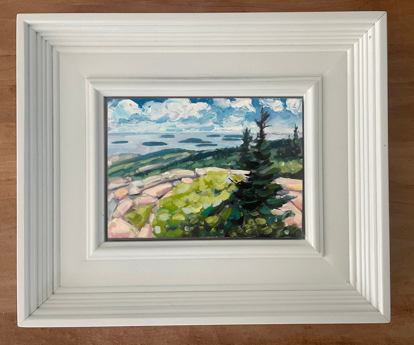 Fresh Air and Healing Vibes, Cadillac Mountain, 12.5 x 10.5 inches framed