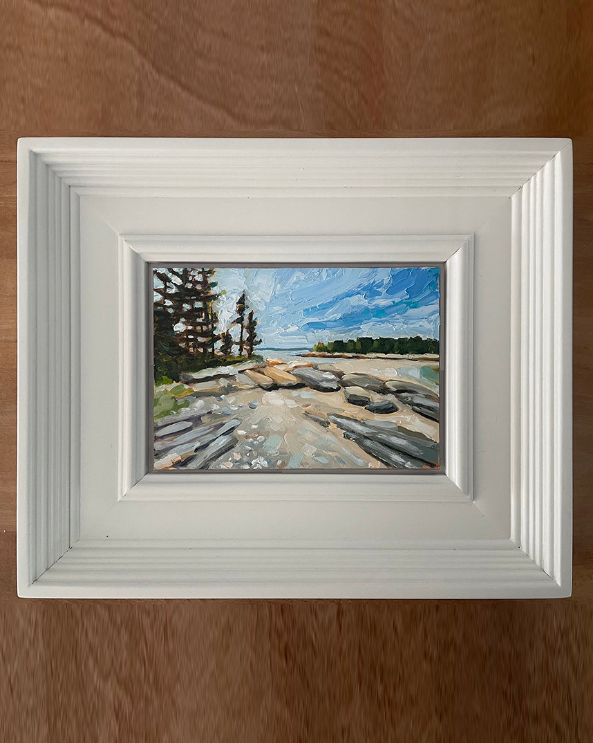 Deer Isle Adventures, 12.5 x 10.5 inches framed