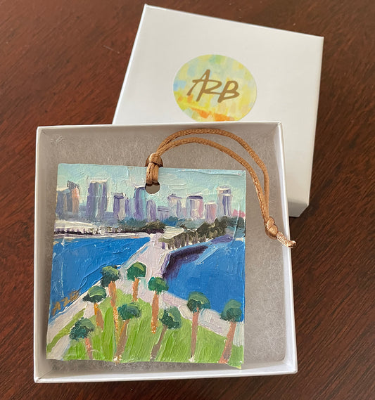2023 St Pete Skyline Hand Painted Ornament
