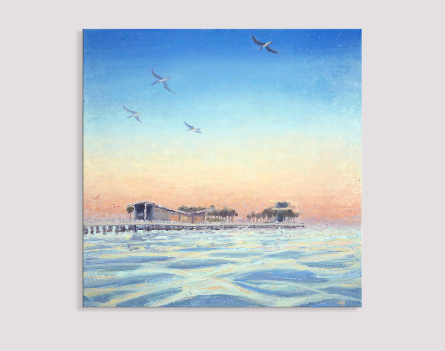 Warm Horizon Stretched Canvas Archival Print