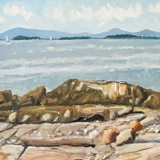 Sailing Home, East Penobscot Bay, 48 x 24 inches
