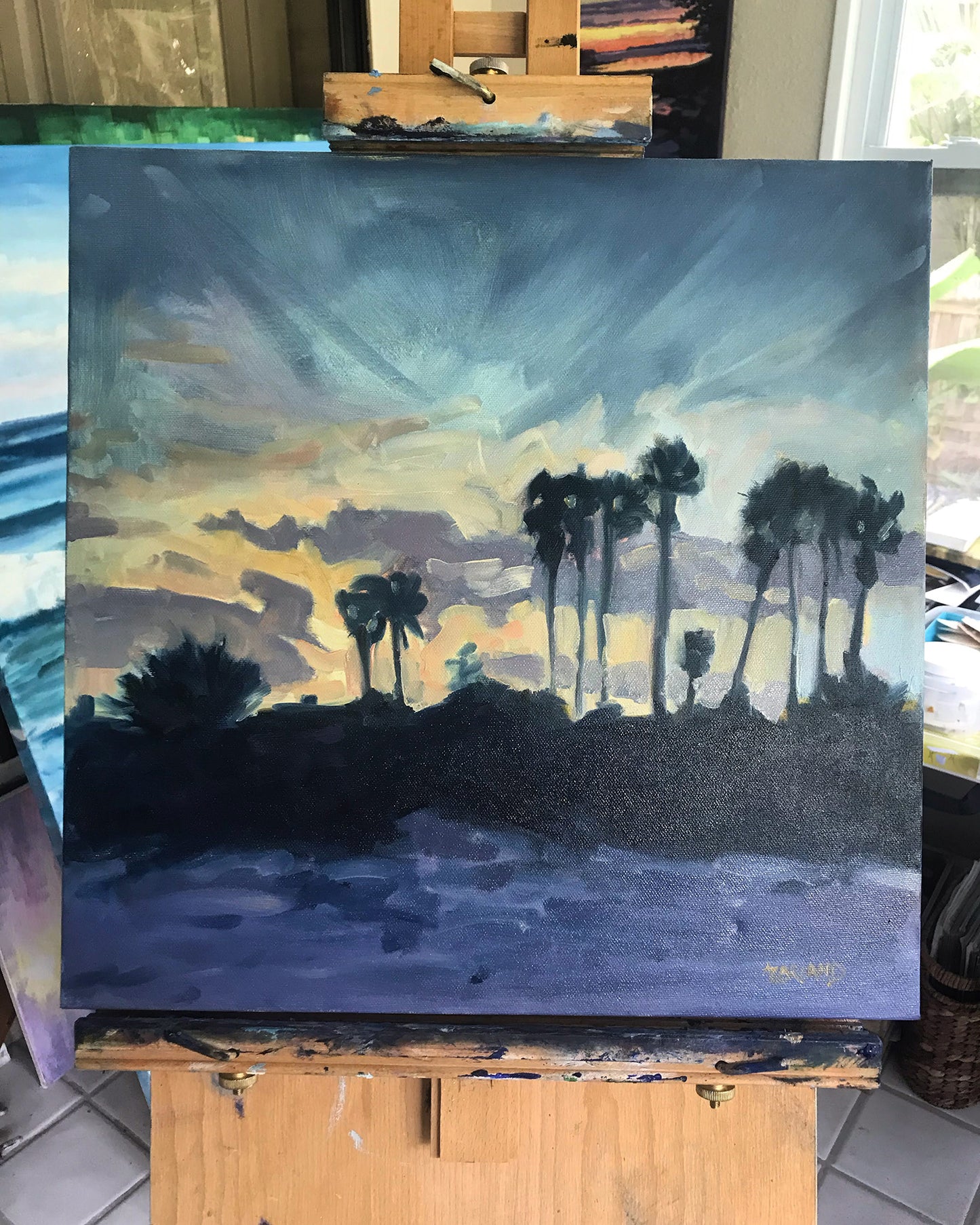 Sunrise over Pass-A-Grille Beach (2021), 16x16 inches