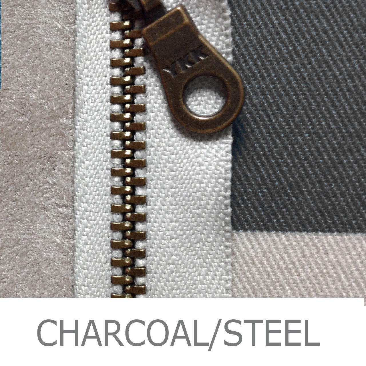 New York Harbor II: Manhattan Decorative Throw Pillow ~ Charcoal/Steel
