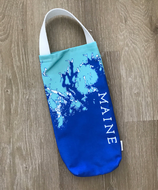 Maine Coast Wine Bag, Blue