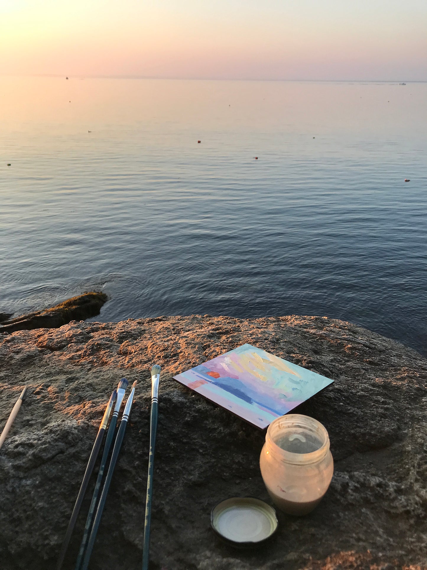 Pastel Sunrise Over Indian Island, Penobscot Bay