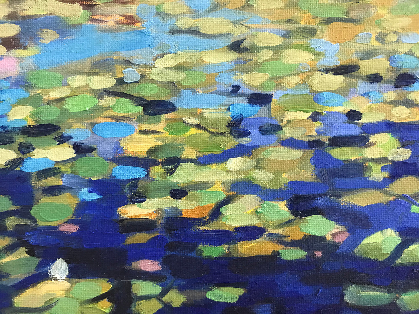 Morning Lily Pads, 20x16 inches