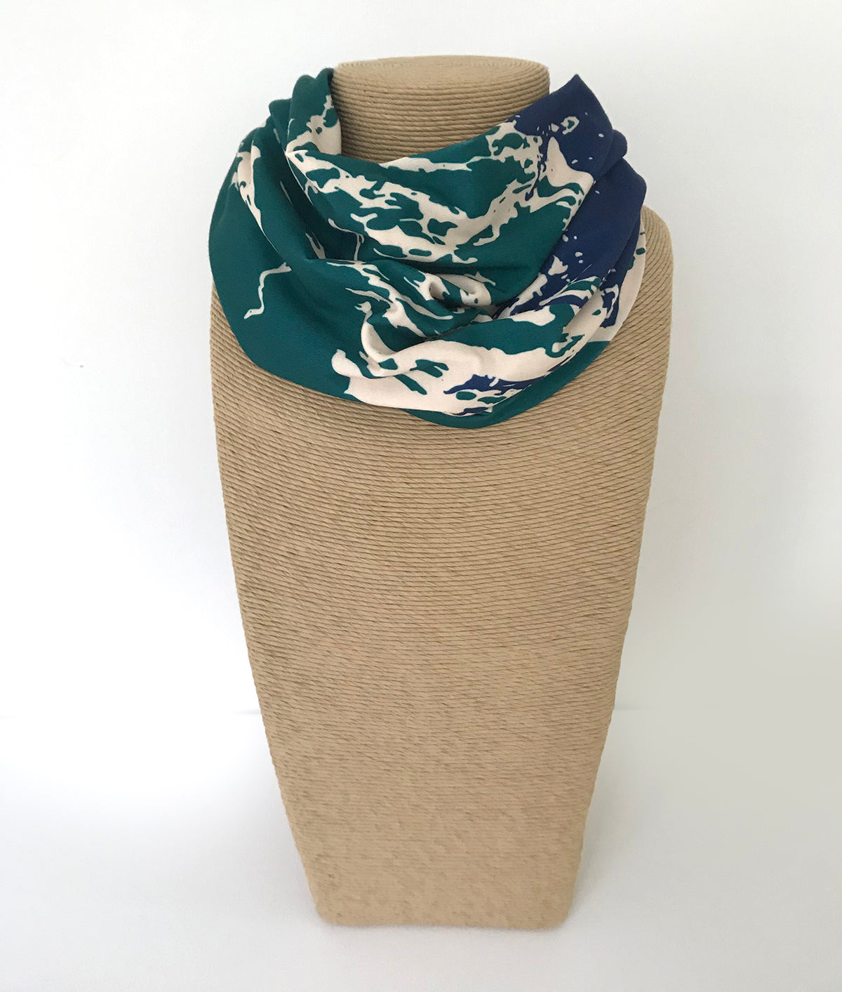 NEW Coastline Multi-Way Mini Infinity Scarf, Coastal Pine + Dark Turquoise