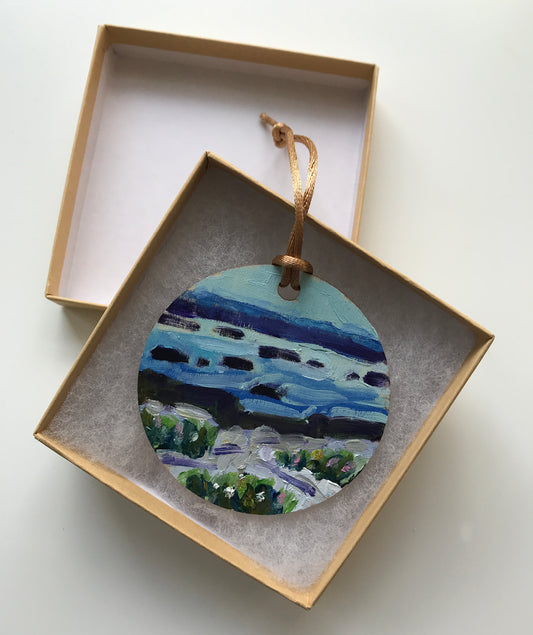 2022 Cadillac Mountain Hand Painted Ornament