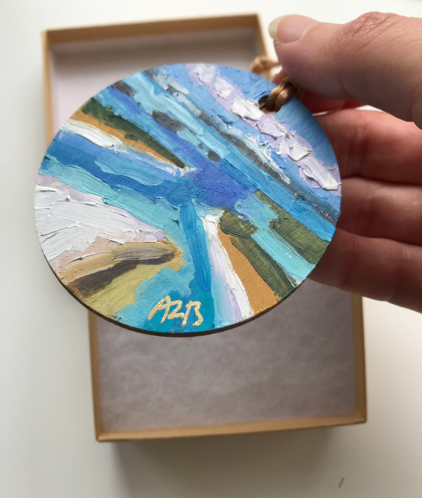 2022 Bunces Pass, Tampa Bay and Skyway Bridge Hand Painted Ornament
