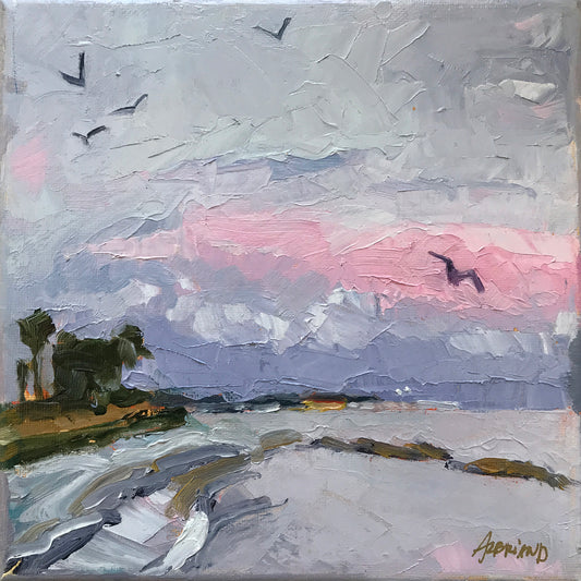 Cotton Candy Sunset 8x8, 2021
