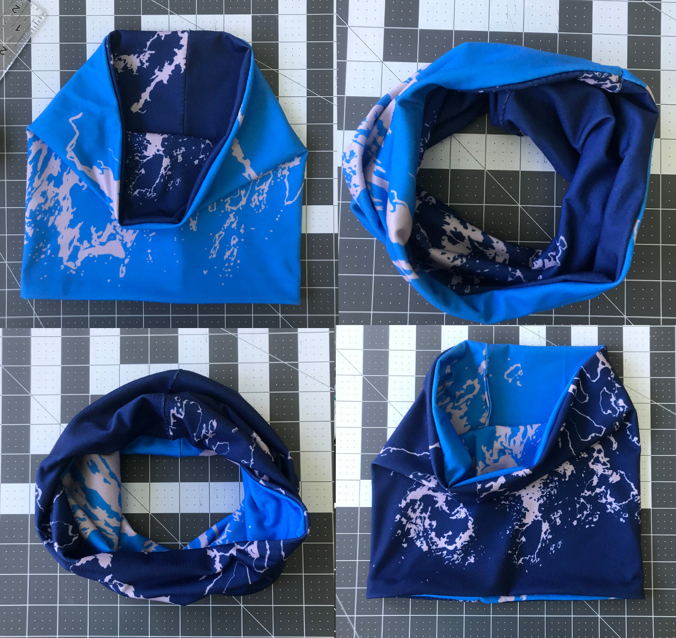NEW Coastline Fitted Reversible Neck Band, Cool Blues