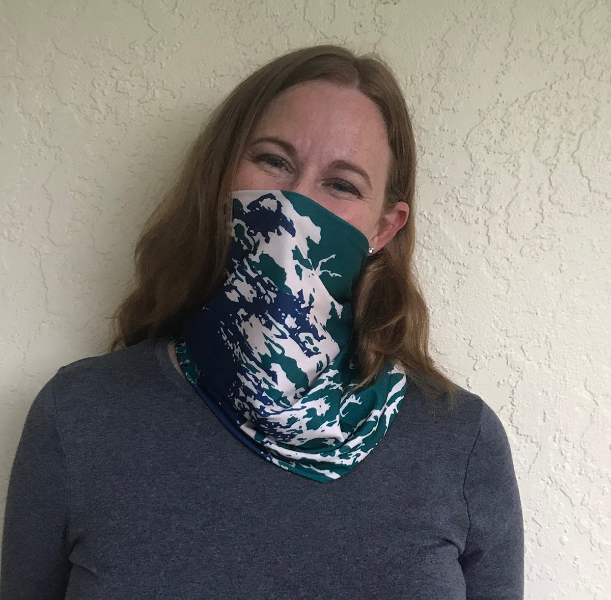 NEW Coastline Multi-Way Mini Infinity Scarf, Coastal Pine + Dark Turquoise