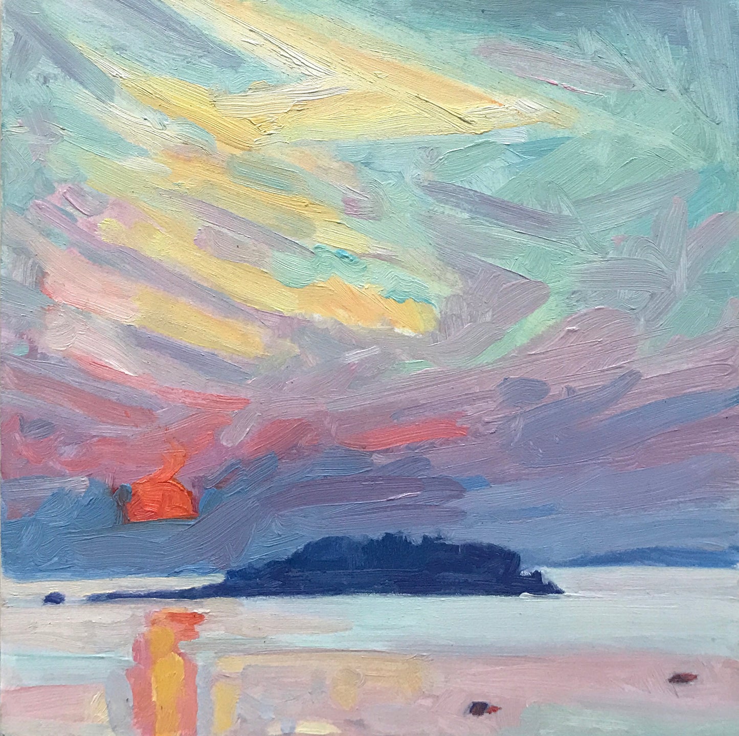 Pastel Sunrise over Indian Island